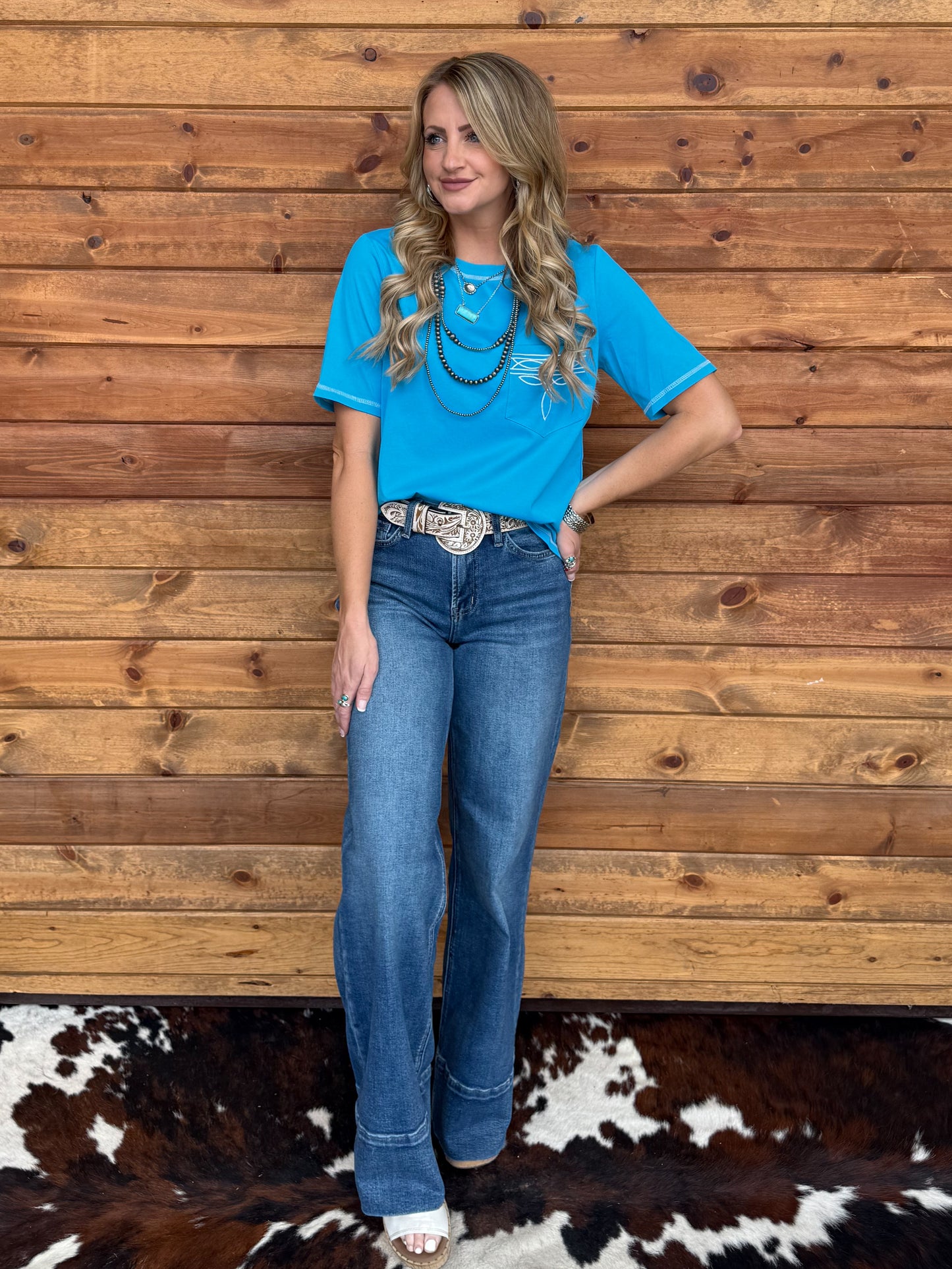 Boot Stitch Tee *Blue