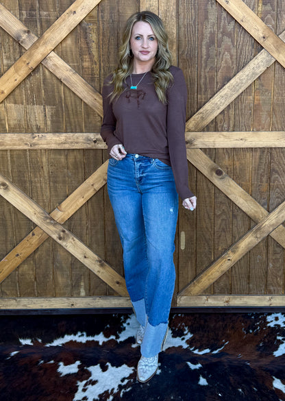 Buck Out Cut Out Long Sleeve