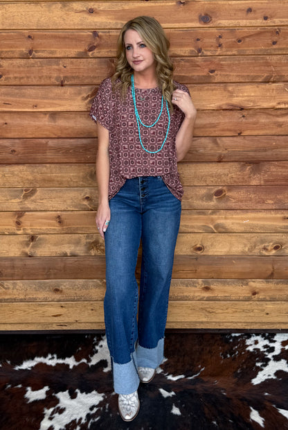 Western Checkered Top