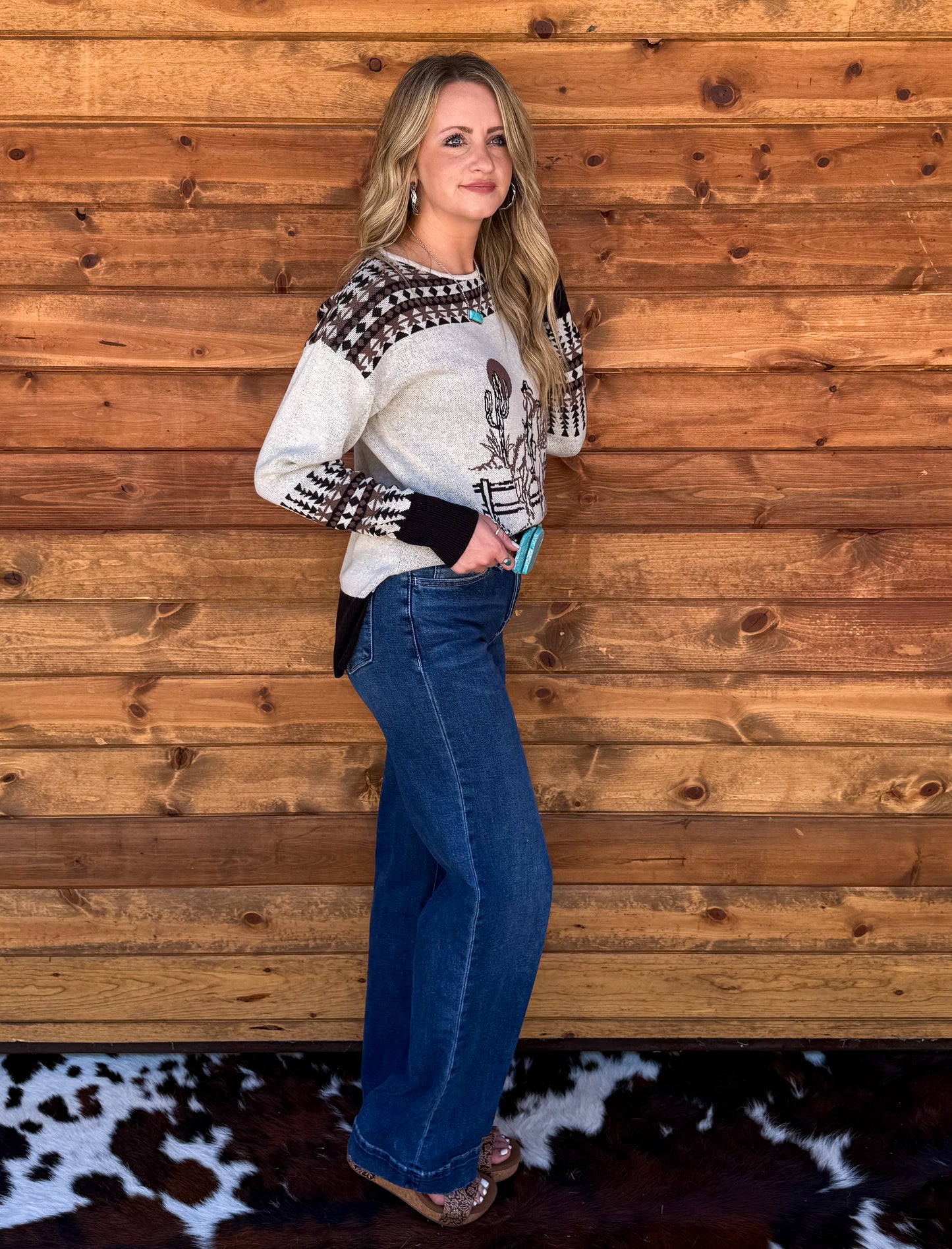 Vintage Cowgirl Sweater *Black