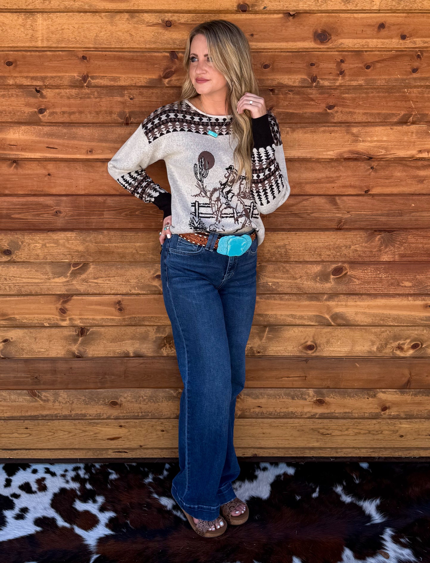 Vintage Cowgirl Sweater *Black