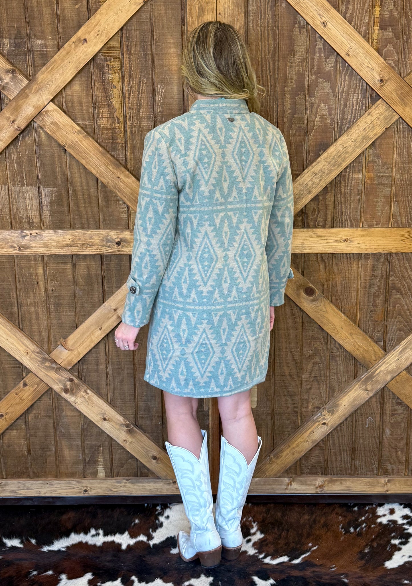 Cowgirl Aztec Coat *Jade