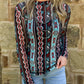 Wild Aztec Mesh Top