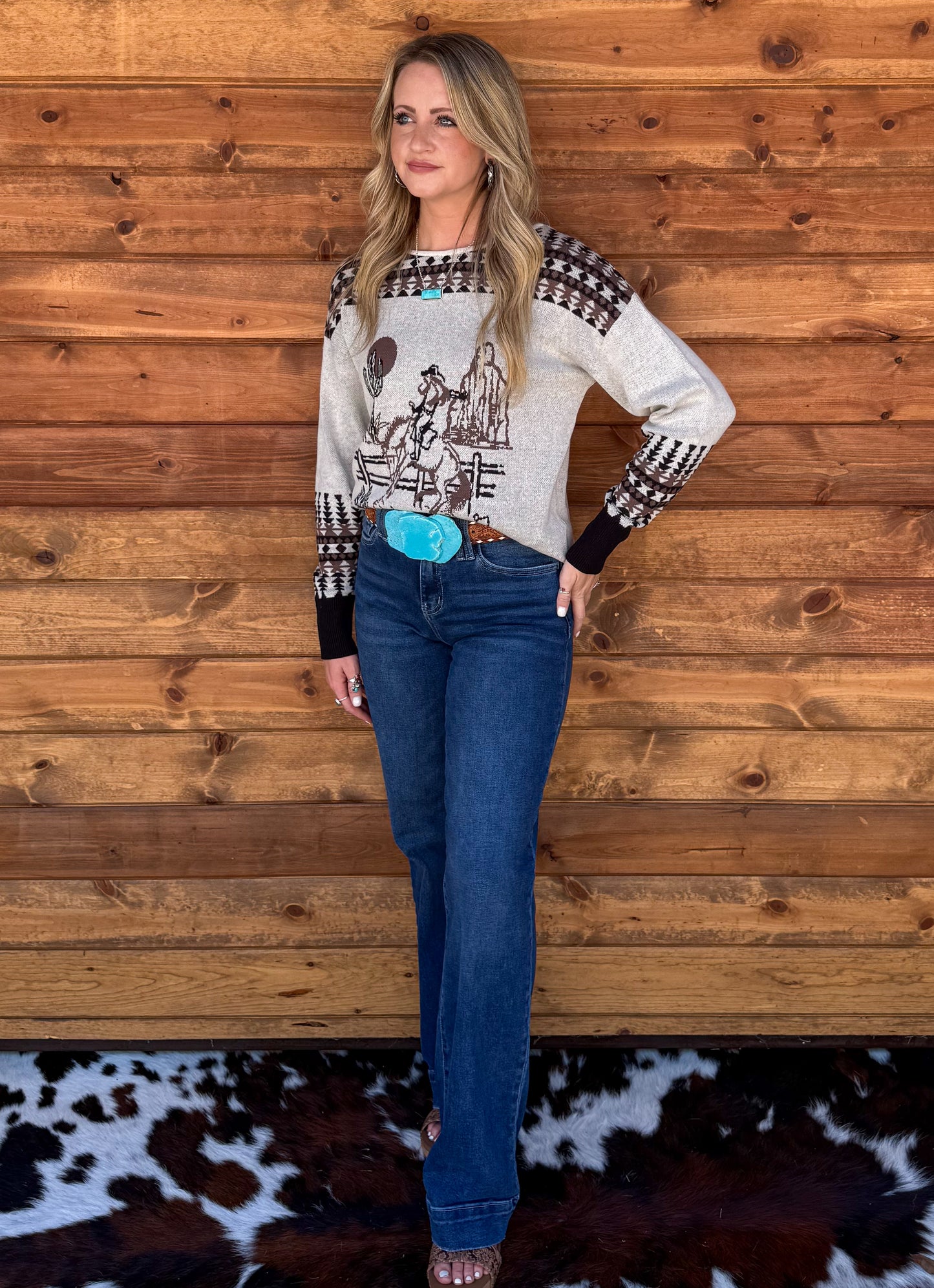 Vintage Cowgirl Sweater *Black