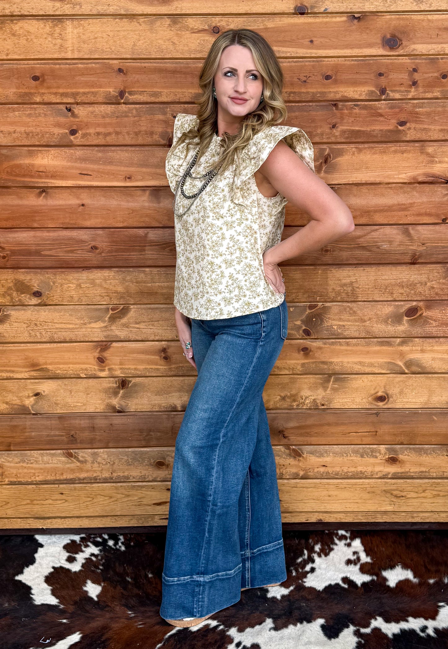 Western Floral Blouse