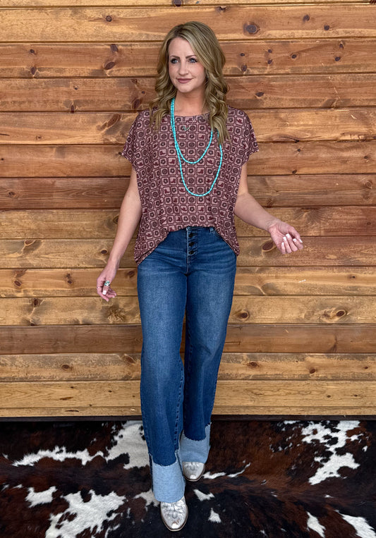 Western Checkered Top