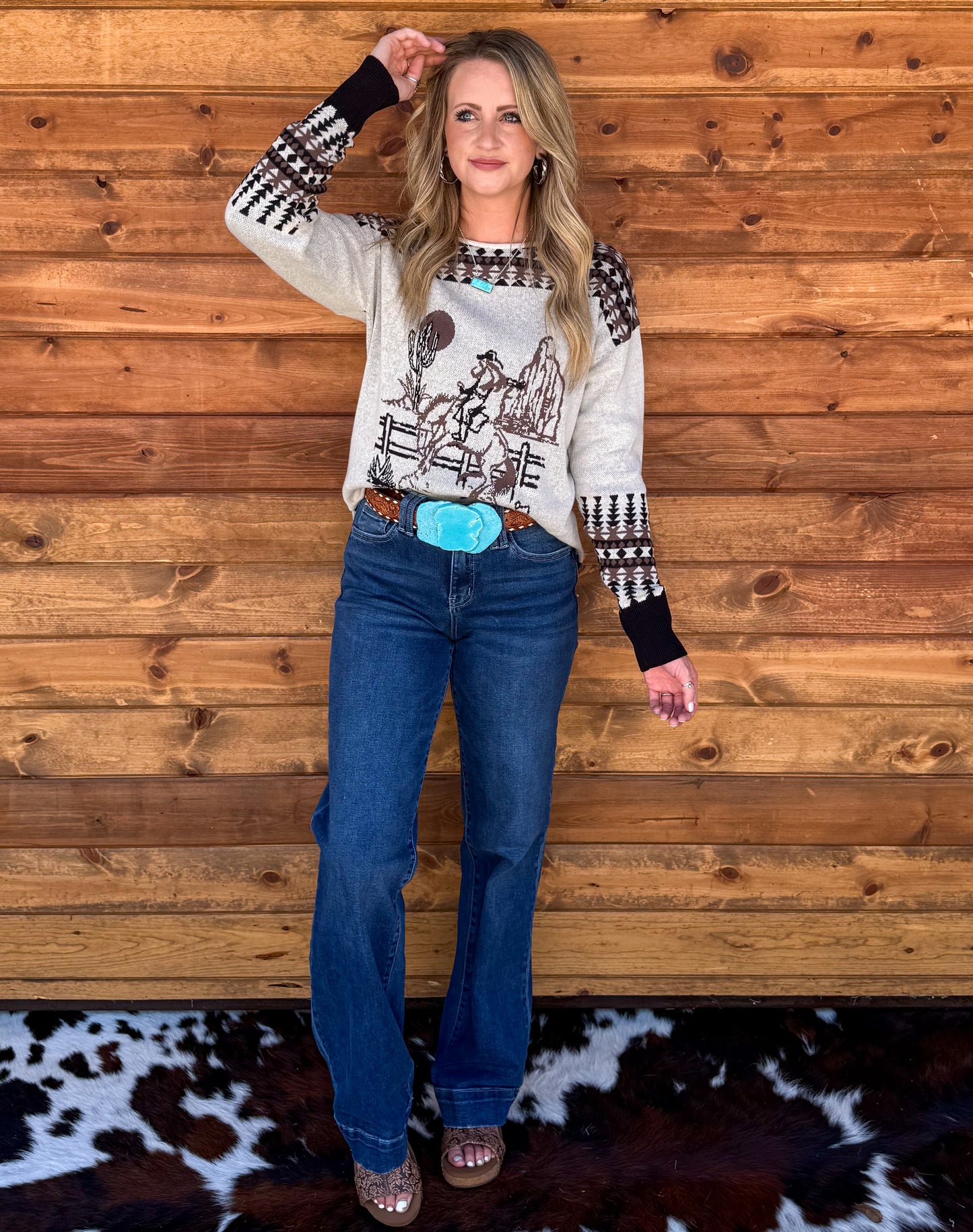 Vintage Cowgirl Sweater *Black