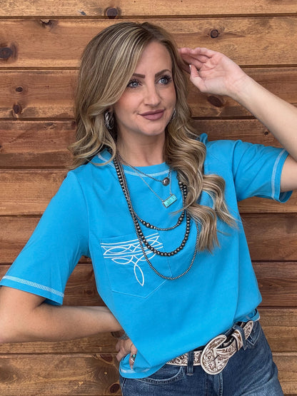 Boot Stitch Tee *Blue