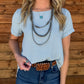 Spring Basic Top *Sky Blue