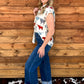 Longhorn Button-Up Top *White