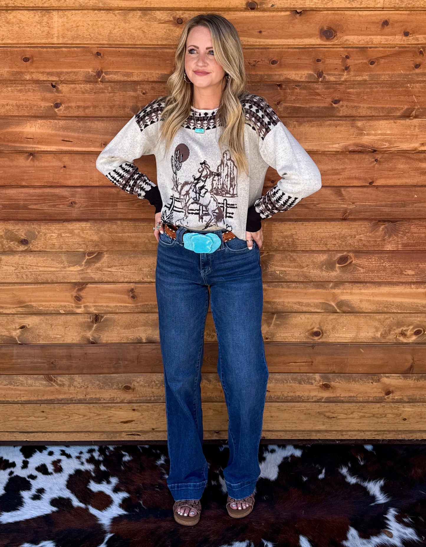 Vintage Cowgirl Sweater *Black