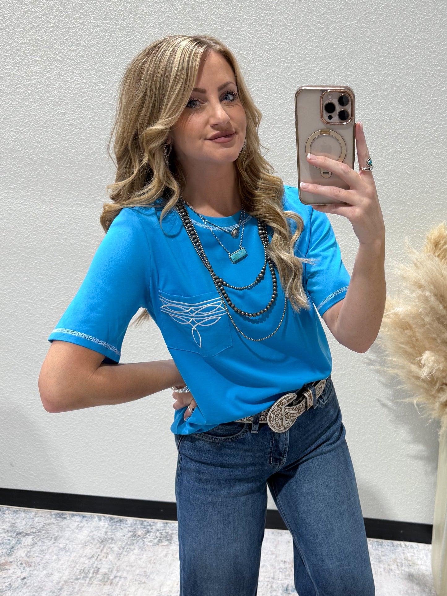 Boot Stitch Tee *Blue