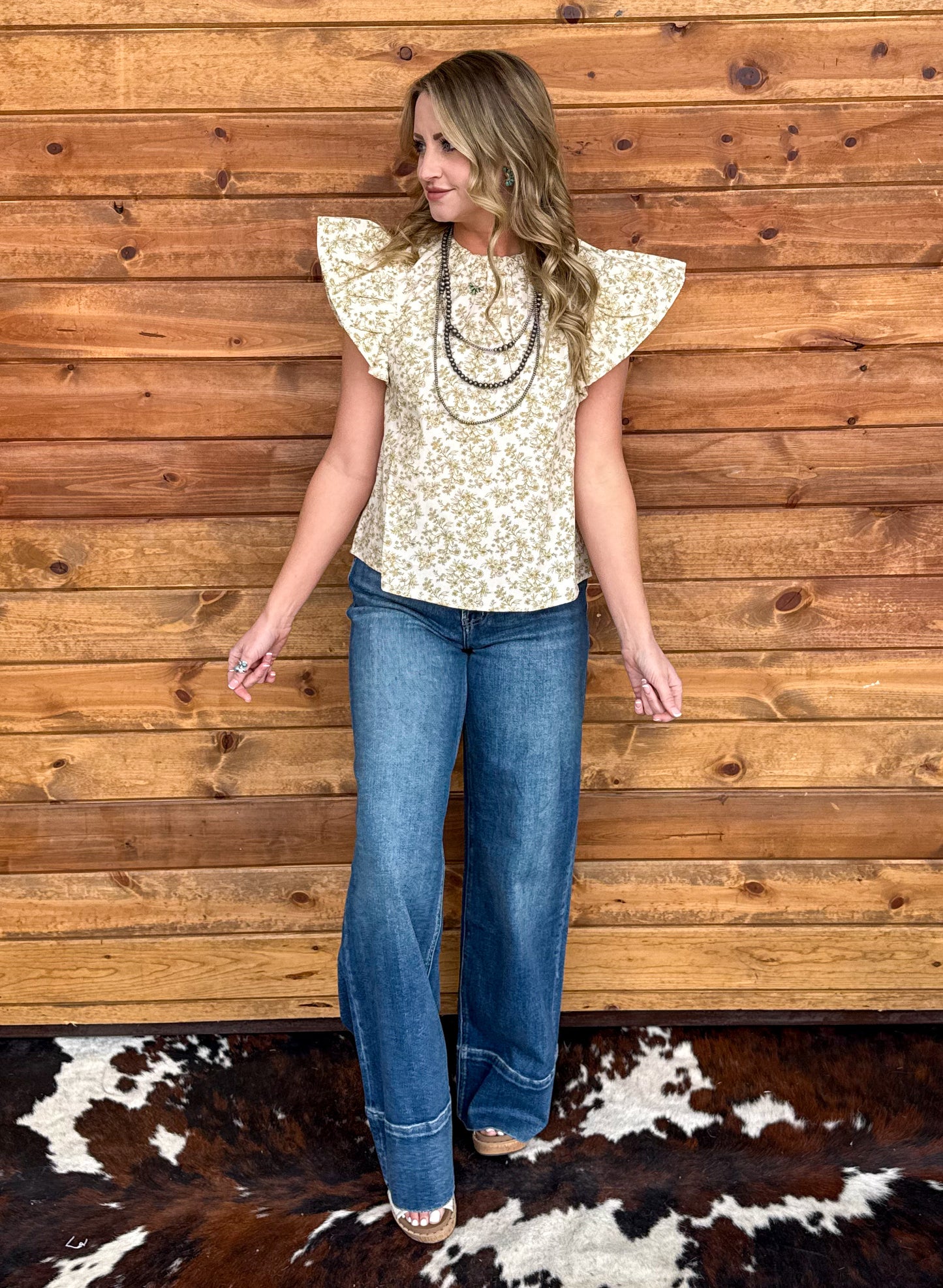 Western Floral Blouse