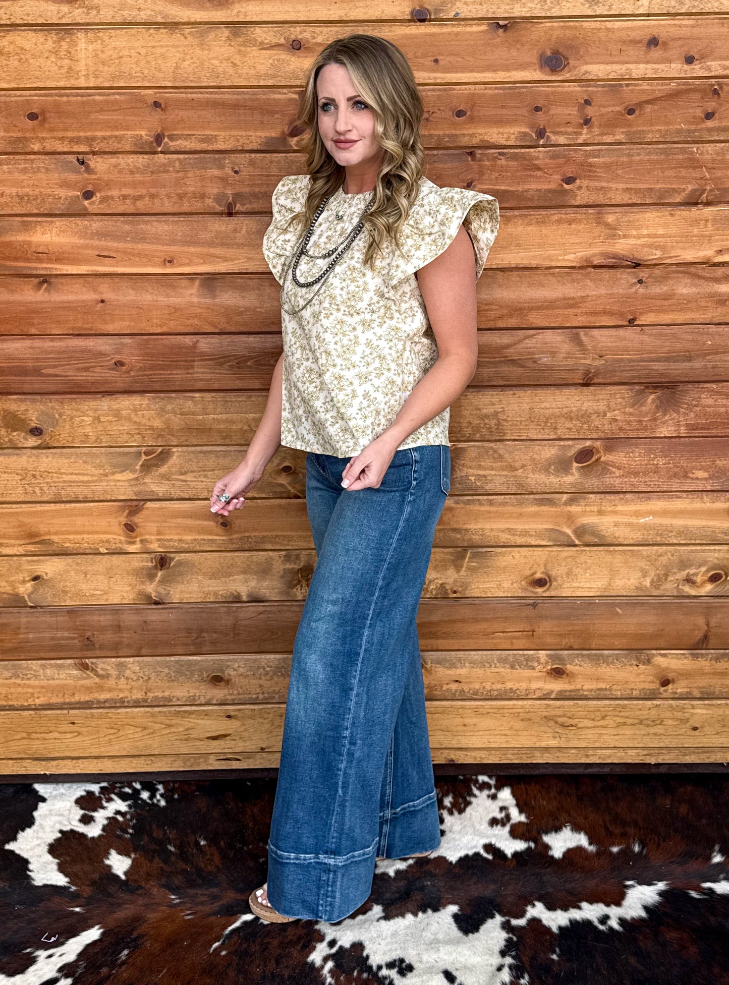 Western Floral Blouse