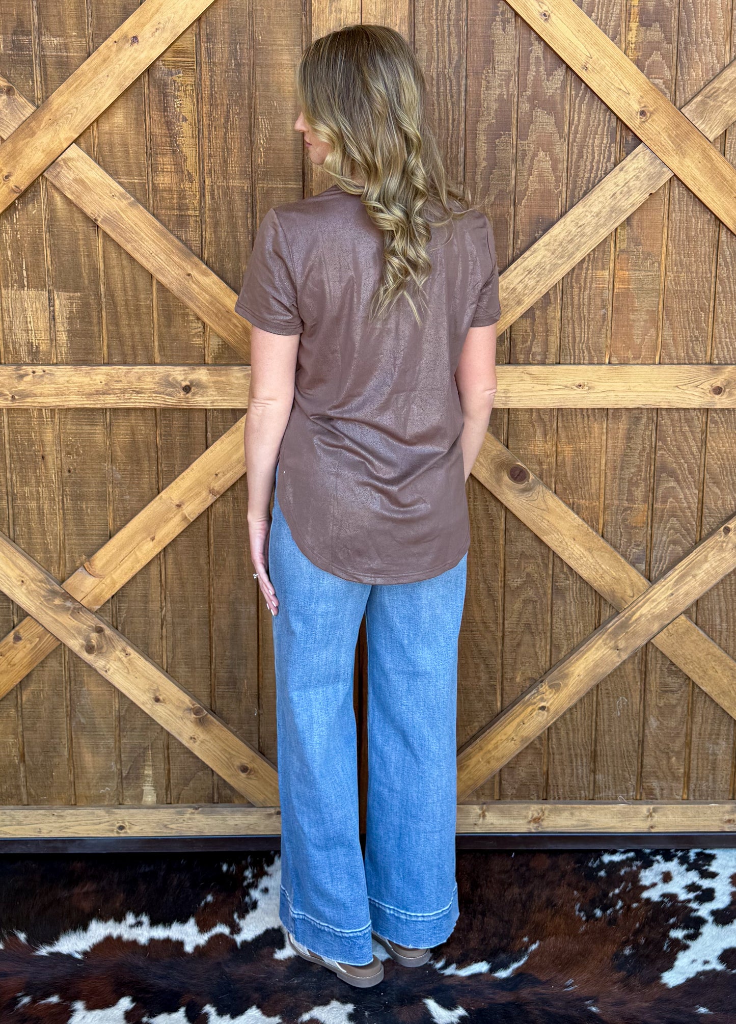 Swanky Leather Top *Mocha