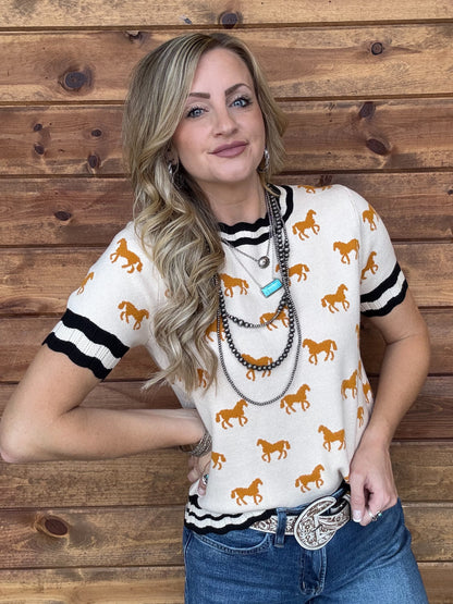 Wild Horses Dress Top