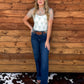 Floral Lace Mesh Top *Mint