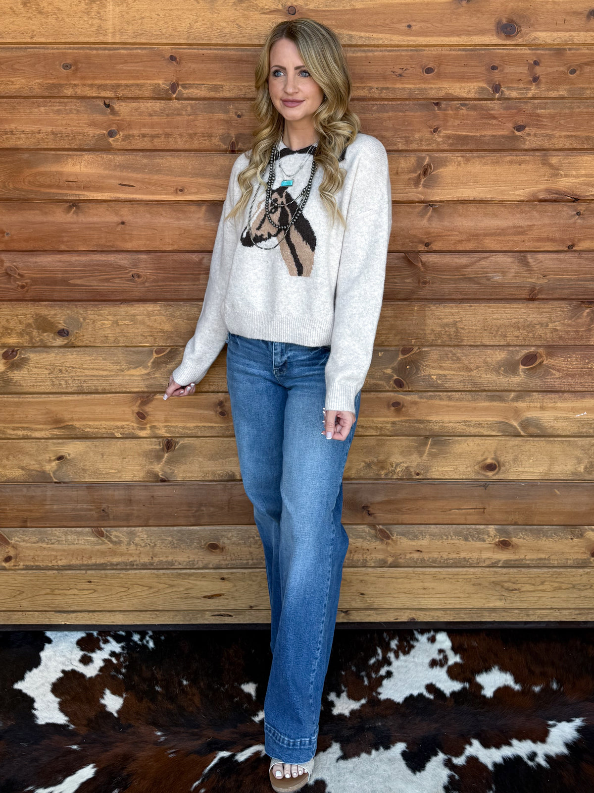 Collared Horse Sweater