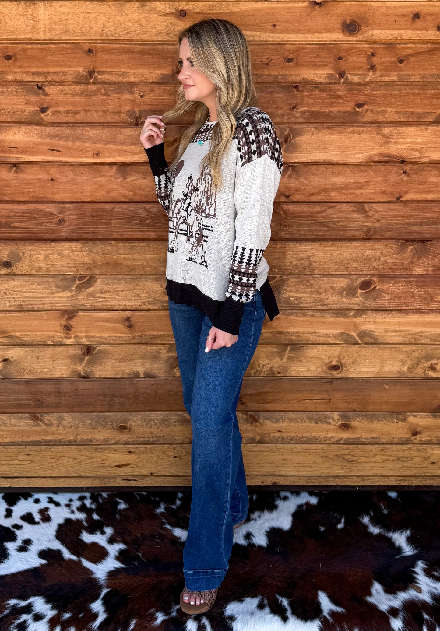 Vintage Cowgirl Sweater *Black