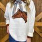 Snowy Horses Sweater