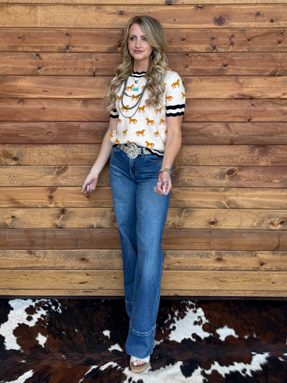 Wild Horses Dress Top