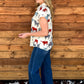 Longhorn Button-Up Top *White
