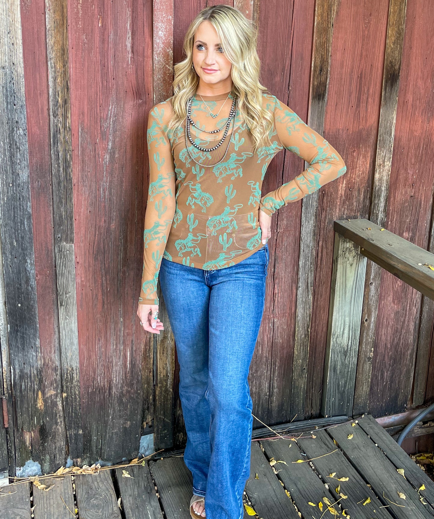 Lasso 3D Mesh Top *Turquoise