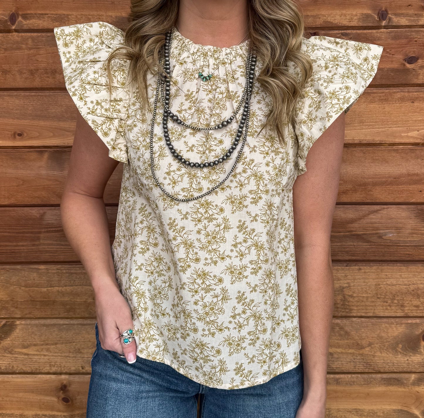 Western Floral Blouse