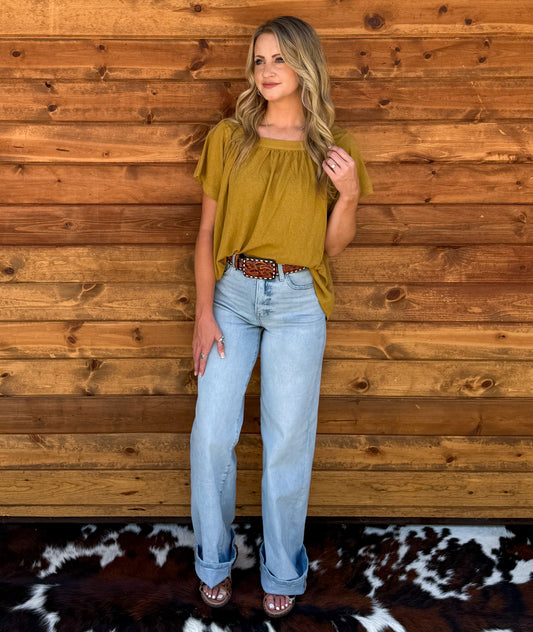 The Martha Mustard Blouse