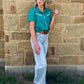 Cowgirl Pearl Snap Top *Turquoise