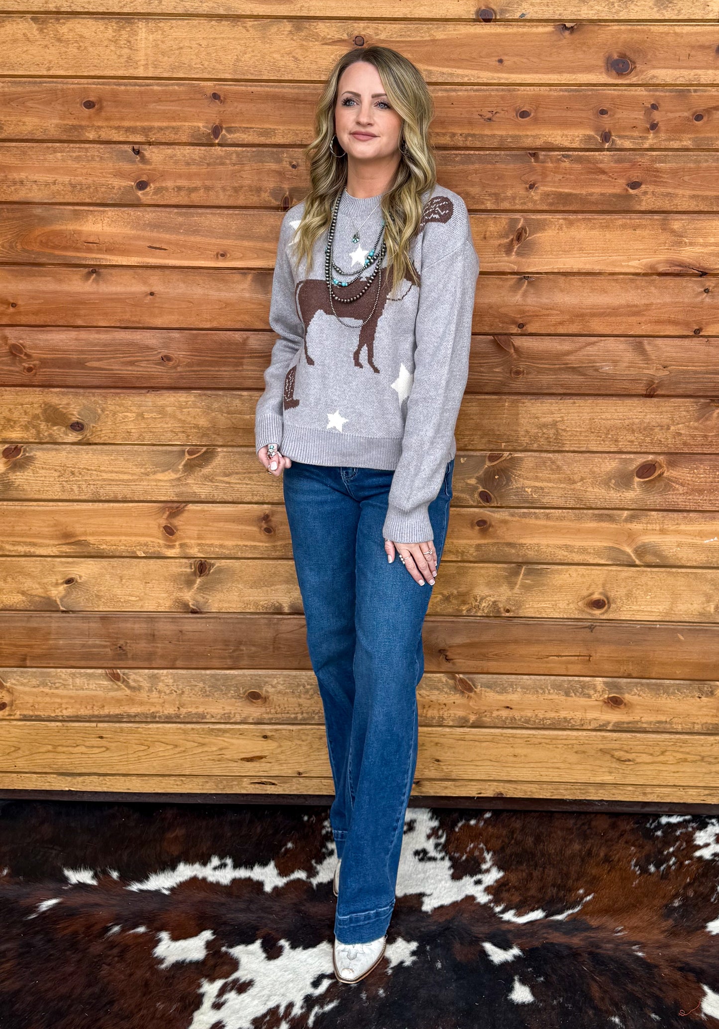 Pony Stars Sweater *Grey