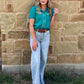 Cowgirl Pearl Snap Top *Turquoise