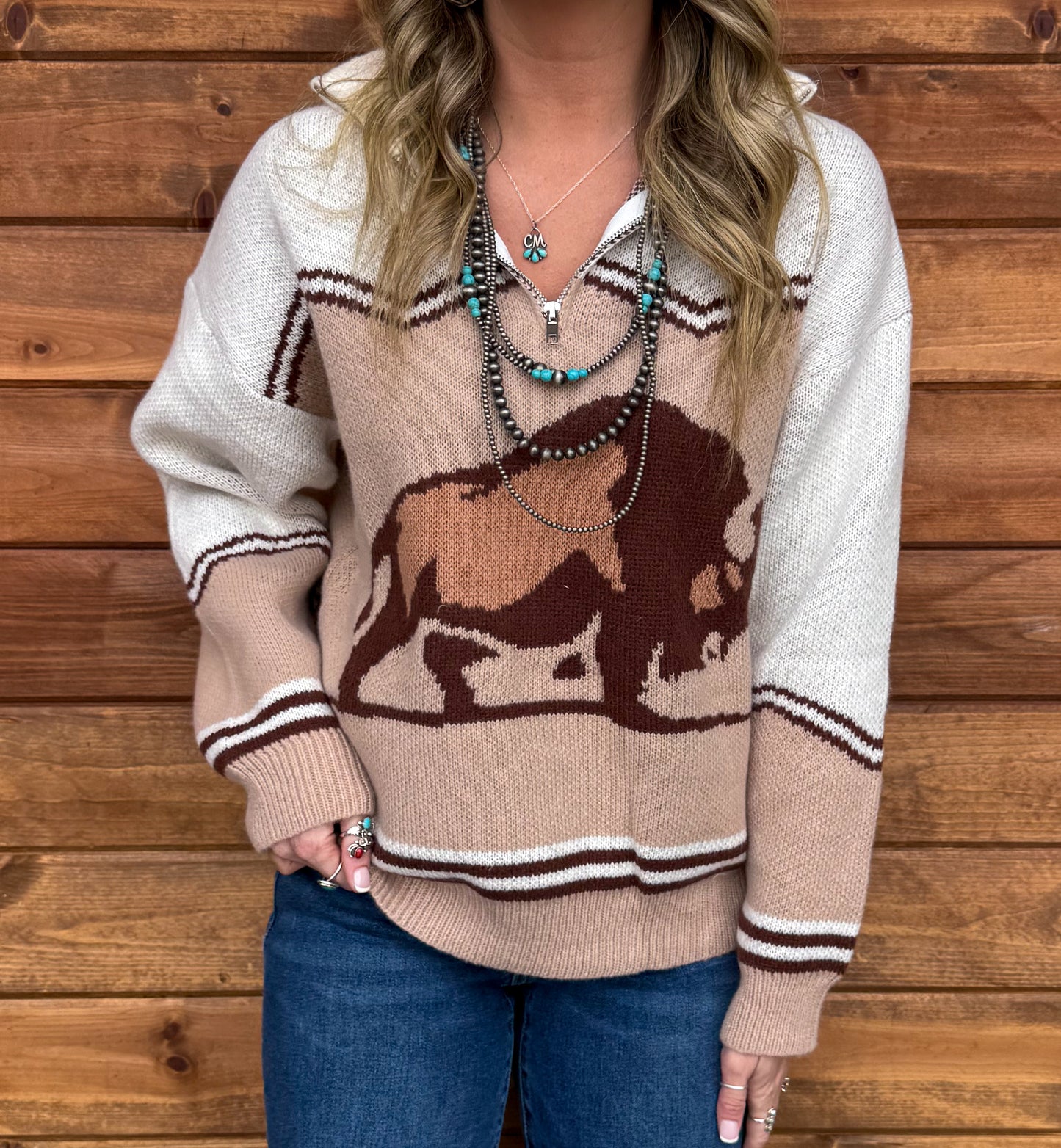 Buffalo Bill Pullover *Cream