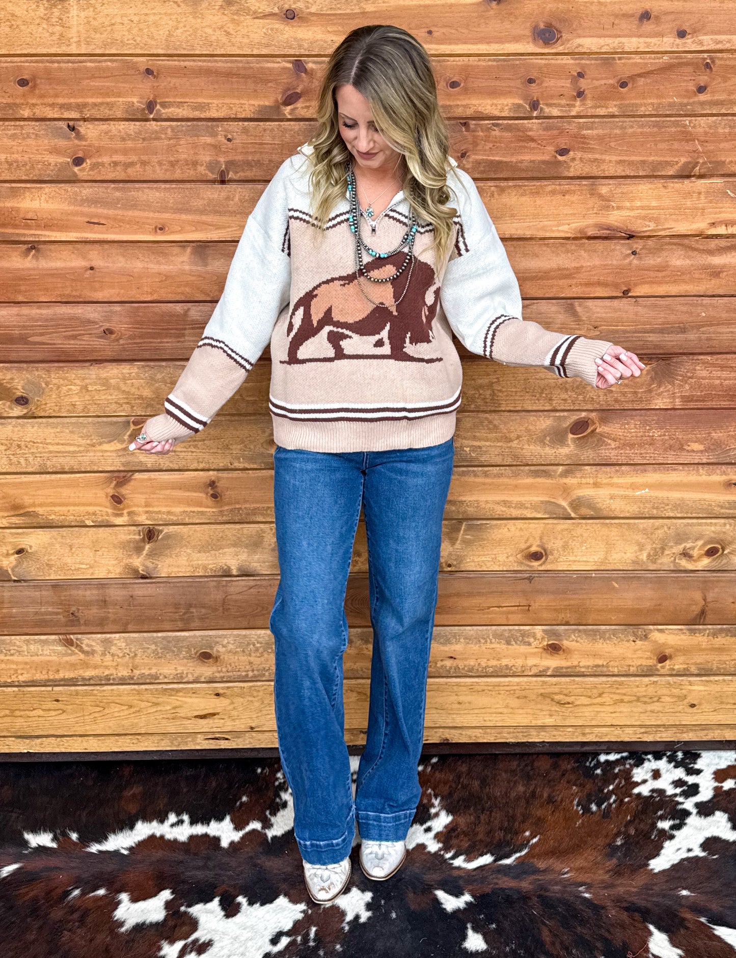 Buffalo Bill Pullover *Cream