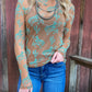 Lasso 3D Mesh Top *Turquoise