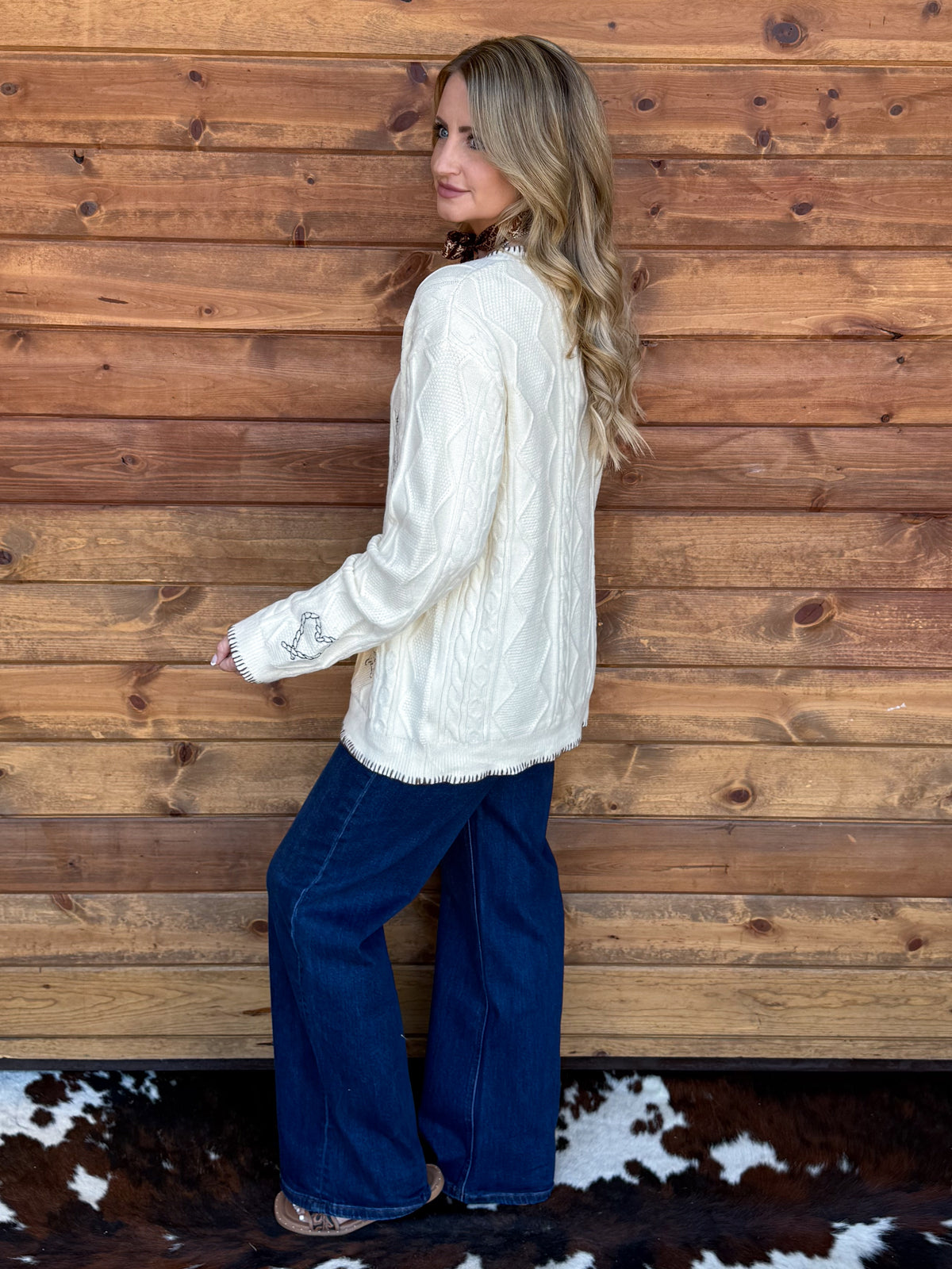 Western Ranch Embroidered Cardigan