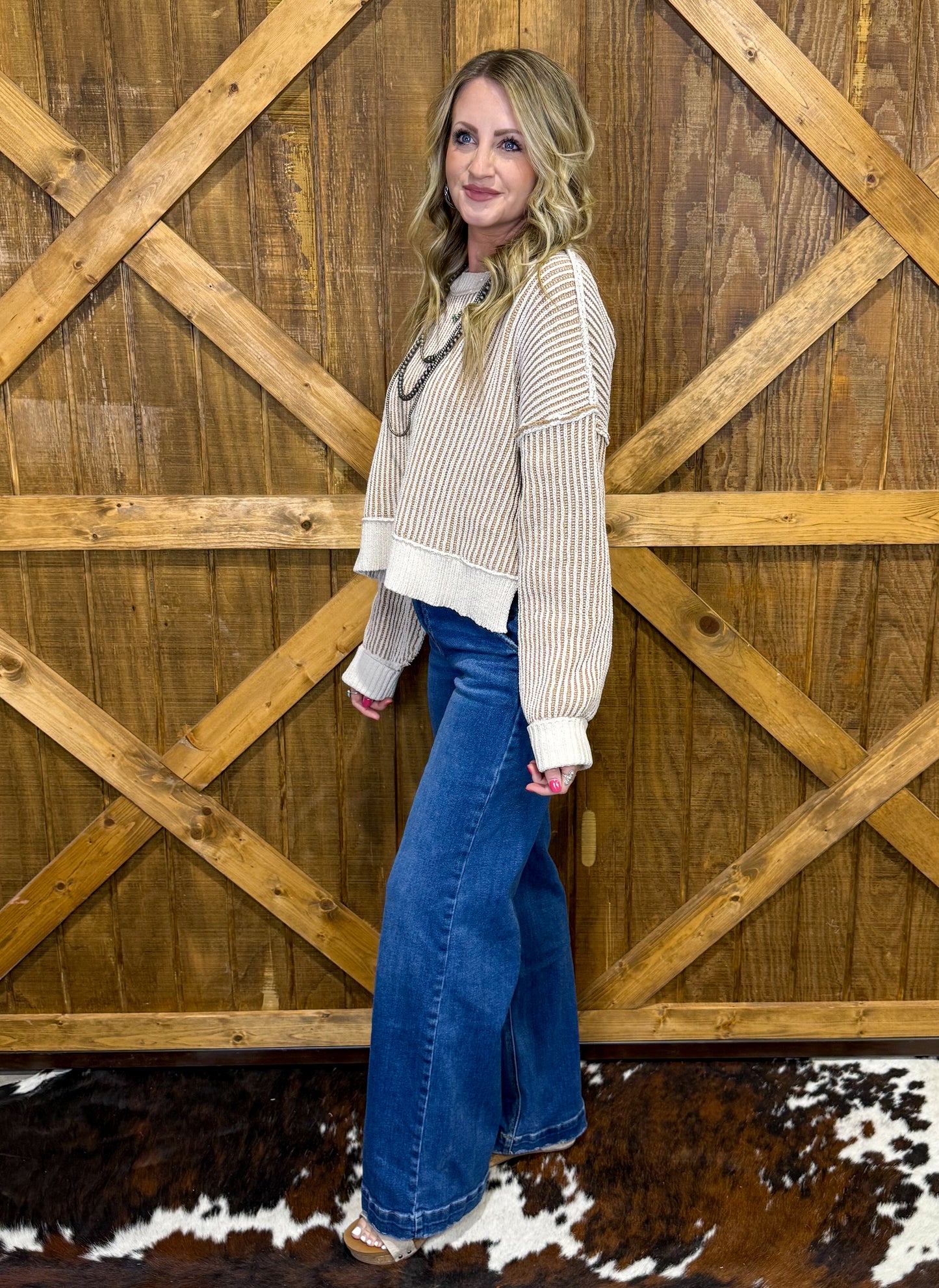 The Stephanie Sweater *Ecru