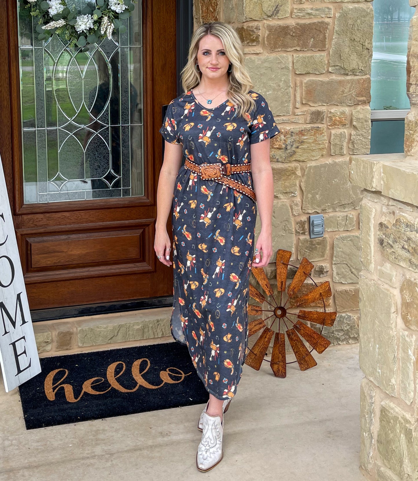 Saddle Up Maxi Dress