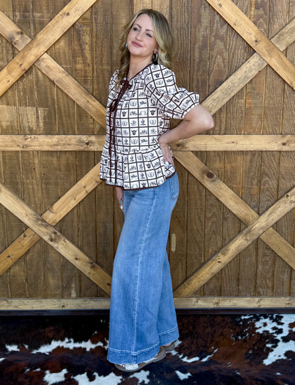 Pretty Western Blouse
