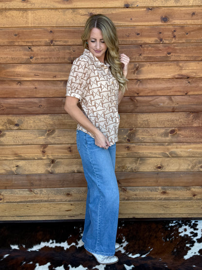The Bit Button-Up Top