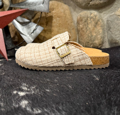 Sand Tweed Slip-Ons