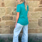 Cowgirl Pearl Snap Top *Turquoise