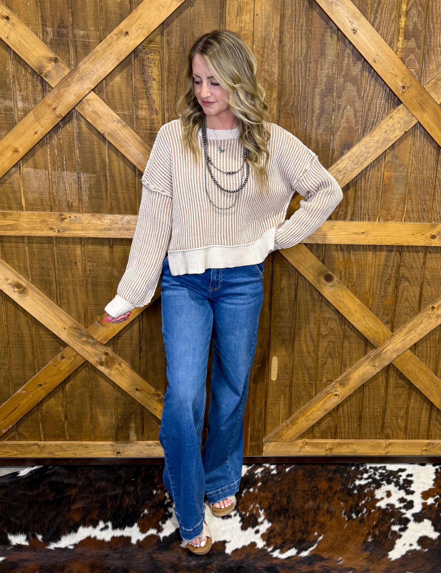 The Stephanie Sweater *Ecru