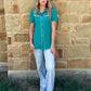 Cowgirl Pearl Snap Top *Turquoise