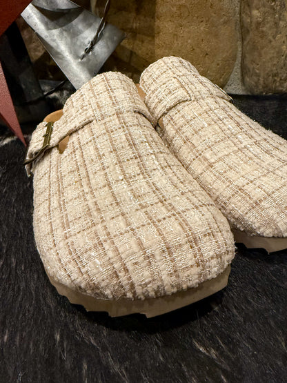 Sand Tweed Slip-Ons