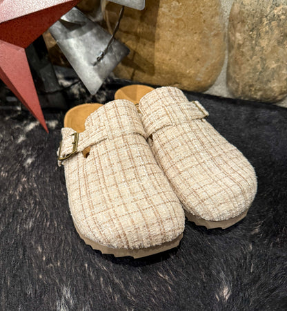 Sand Tweed Slip-Ons
