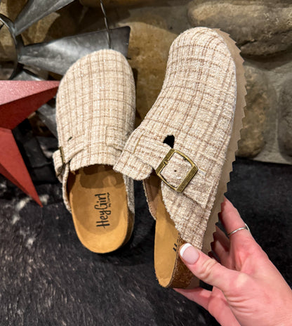 Sand Tweed Slip-Ons