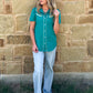 Cowgirl Pearl Snap Top *Turquoise
