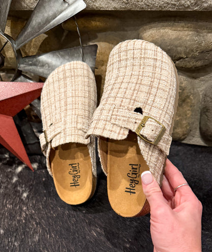 Sand Tweed Slip-Ons