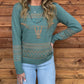 Longhorn Sweater *Aqua